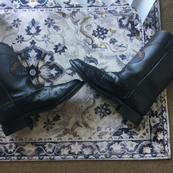 Prez of American Honda Larry Mahan Full Quill Ostrich Ropers - Picture 9 of 15